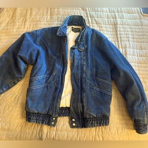 vintage osh kosh bigosh denim, heavy lined jacket